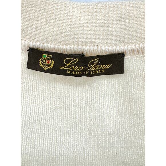 Loro Piana Women's Cashmere Button Down Patch‎ Pocket Preppy Sweater Vest - Picture 3 of 10